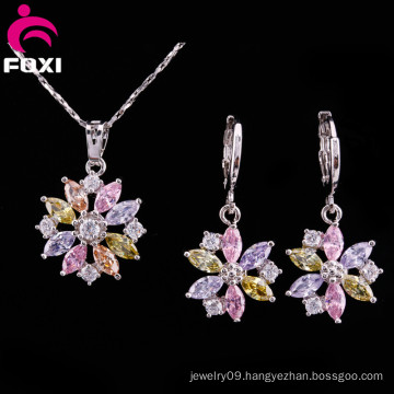 New Design Costume Flower Pendant Jewelry Set